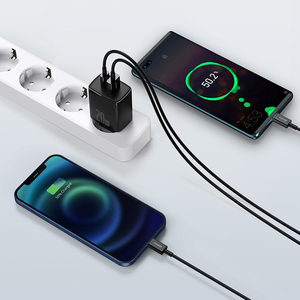Baseus-<span class=keywords><strong>Cargador</strong></span> USB de 20W para iPhone 14, 13, 12, 11 Pro Max, carga rápida tipo C, PD, doble puerto USB, <span class=keywords><strong>cargador</strong></span> de teléfono portátil - Product Image 5