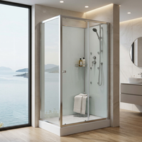 Cabine de douche intelligente écologique sans plomb, cabine de douche numérique pour projet de construction écologique