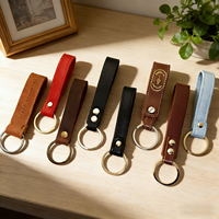 Porte-clés en cuir PU personnalisé avec logo, style professionnel, accessoire de sac classique pour cadeaux d'entreprise