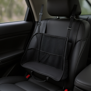 Organizador Lateral para Asiento de Coche, Bolsa de Malla con Bolsillos, Negro, 1-3 Compartimentos, Organizadores Interiores para Coche - Product Image 2