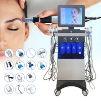 Appareil de soin du visage 14 en 1 avec jet d'oxygène, peeling au diamant, nettoyage en profondeur, microdermabrasion, hydrodermabrasion