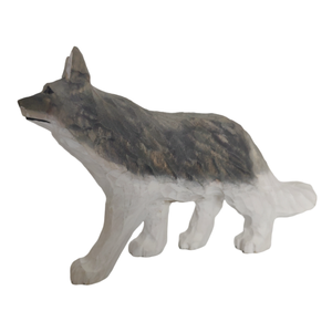 Promozione di Arte Del Mestiere Della Decorazione Della Casa D'epoca Woodcraft Legno animale scultura in legno Orso Lupo - Product Image 3