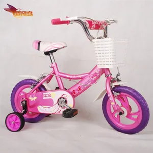 The 2024 Newest Model 12 14 Inch Kid Princess Bike With Training Wheel Children Bicycle Soft Seat Child Cycle Kids Bicycle