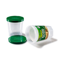 Plastic Jam Container pp Round Shape Bucket Round Plastic Iml Plastic Nuts Container 400g