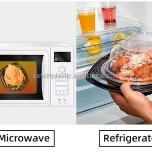 กล่องพลาสติก PP แบบใช้แล้วทิ้ง รูปทรงวงรี สำหรับใส่ไก่ย่าง พิซซ่า ซูชิ ถั่ว ขนม กล่องอาหารแบบนำกลับบ้าน ฝาปิดกันฝ้า - Product Image 3