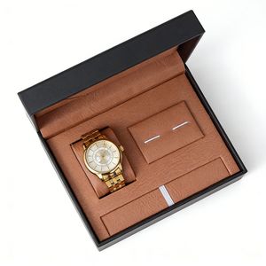 Boîte à montres pour femmes, boîte à bijoux minimaliste personnalisée en similicuir rigide, support à montre en velours, logo personnalisé, service OEM accepté - Product Image 4