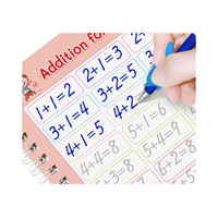 Keybaby personnalisé ensemble 5 magique pratique copie livres enfants anglais réutilisable traçage lettres A4 spirale Style papier couverture boîte