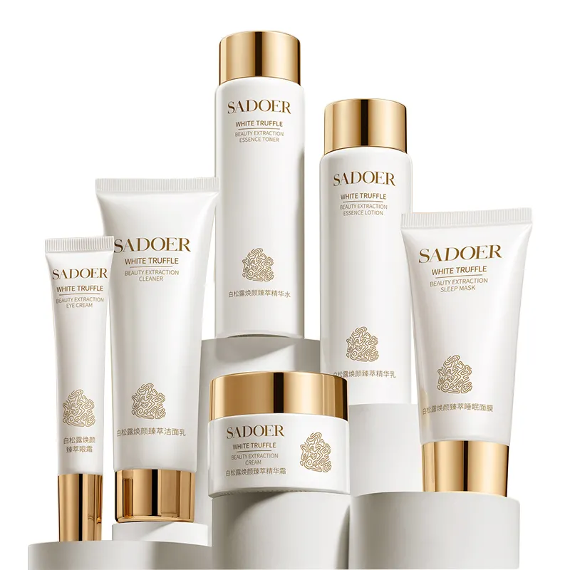 SADOER OEM ODM Organic Luxury Skin Care Sets White Truffle Essence Skin Beauty Gift Moisture Face Skin Care Set