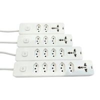 Multiprise blanche 10A 250V Brésil, 4 prises, 3 broches, haute capacité de courant