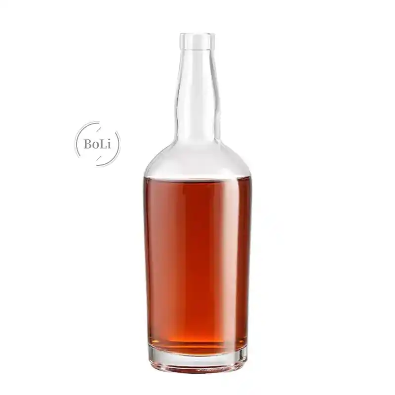 Manufacture of the whiskey Rum Vodka Gin glass bottle with cork for liquor 16 oz