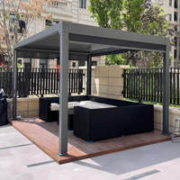 Auvents de soleil extérieurs de luxe magiques, auvents de terrasse, auvents de patio, auvents imperméables, pergola bioclimatique en aluminium à lames orientables électriques