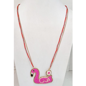 Flamingo Fashion Collar de estilo vintage para mujer Cuentas de piedra natural de calidad premium Precio económico Regalo en India - Product Image 2