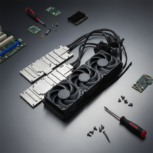Custom Server Radiator 360 Palit 4090 5090 GPU Liquid-cooled Workstation Copper Alloy Heat Sink Fan Cutting CNC Services
