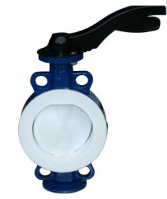 Corps <span class=keywords><strong>et</strong></span> <span class=keywords><strong>disque</strong></span> de type fendu de matériel de la vanne papillon WCB de gaufrette doublés par PTFE avec le PTFE - Product Image 2