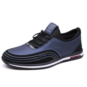 Chaussures de marche pour hommes, bout rond, tige synthétique, semelle extérieure en caoutchouc antidérapante, couleur unie, style sport, logo embossé - Product Image 5
