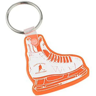 Oem Bedrukt Doorschijnende Hockeyskate Zachte Sleutelhanger Sleutelhanger Tag Sleutelhanger