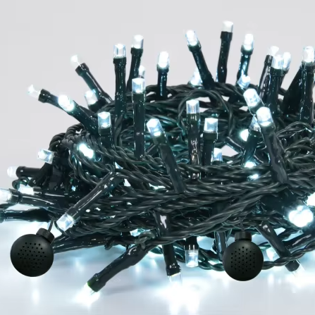 IP44 LED for Speaker Christmas Light String with 8 Functions for Christmas Trees and Music Festivals Parties