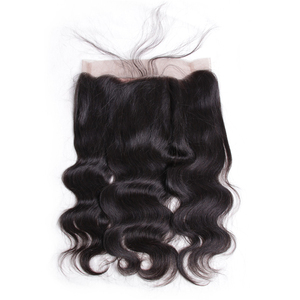 360 Cierre Peruano Onda del cuerpo Cierre de cabello humano Apple Girl Encaje suizo 100% Remy Línea de cabello natural con cabello de bebé - Product Image 2