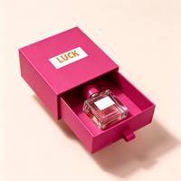 Coffret Cadeau Vide pour Huiles Essentielles et Parfums, Boîte de Rangement Carrée Unique en Velours Rouge, Ensemble d'Emballage Personnalisé avec Insert Cassette en Carton Couché UV