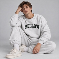 Sweat-shirt à col rond en coton French Terry surdimensionné, personnalisable, épais, vente en gros