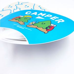 Éventail pliant publicitaire en plastique PP à long manche personnalisé, mini éventail à main en plastique, cadeaux promotionnels - Product Image 6