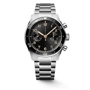 Reloj Cronógrafo Automático para Hombre con Bisel Giratorio, Brazalete de Acero Inoxidable, 3 Subesferas, Manecillas Luminosas, Estilo Deportivo Casual Longinesing - Product Image 1