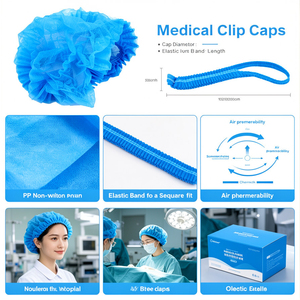 Gorro Médico Desechable de Tela No Tejida con Elástico Simple/Doble Tipo Fuelle y Cubrezapatos No Tejido - Product Image 6