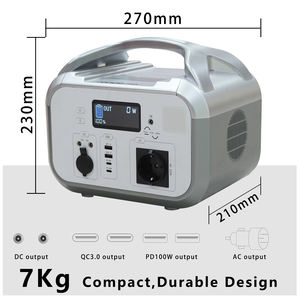 110V Generador solar 1152Wh LiFePO4 Batería de respaldo 600W Salidas de CA 0-80% Carga 45Min <span class=keywords><strong>Camping</strong></span> Fuera DE LA RED Linterna Encendedor de cigarros - Product Image 2