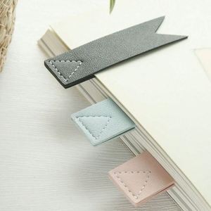Stock Pu Leather Colorful Student Read Page Markers Promotional <b>Gift</b> for Reading Lover Concise <b>Bookmark</b> - Product Image 3