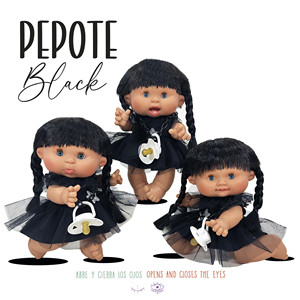 FunFantastic Display 8 Unités – Fournitures Spéciales Halloween – Pepote Mueca Noire 14x35.5cm - Product Image 2