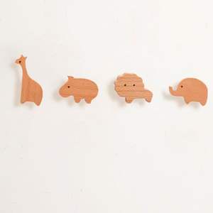 Solid Wood Star Moon Decorative <b>Sticky</b> <b>Hook</b>-Modern Design Easy Installation for Bedroom Cabinet Wardrobe Drawer & Kitchen - Product Image 3