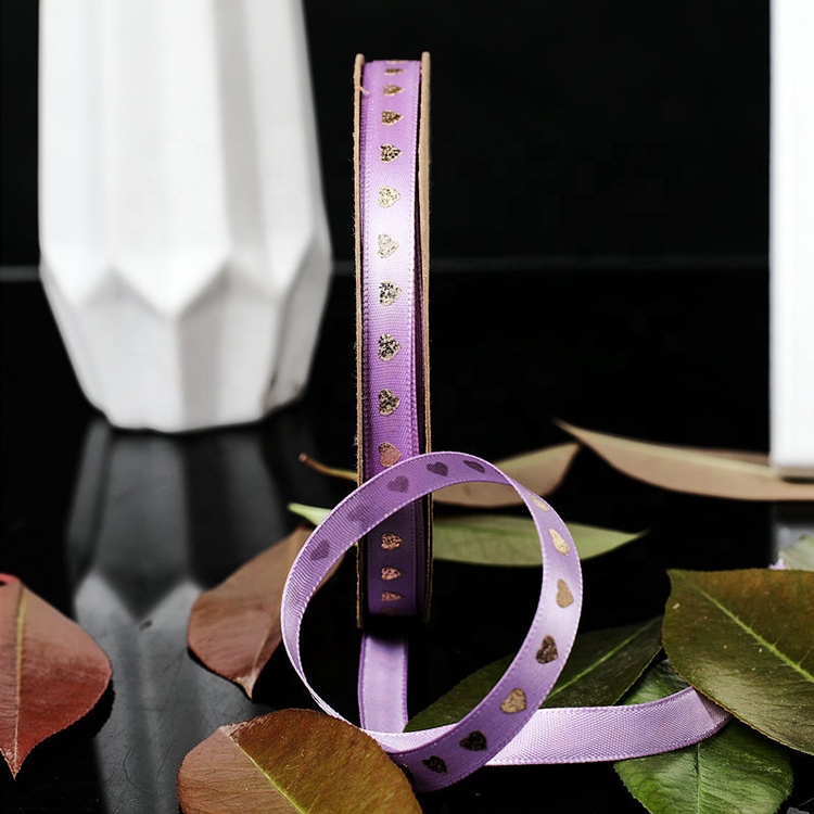 Manufacturer Designer Customized Ribbon Roll Heart Packaging Ribbon Bouquet Ribbon for Flower, Cake and Gift Box