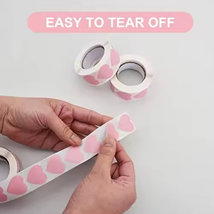 Autocollants en forme de cœur mignons et adorables de 1 pouce, autocollants en forme de cœur pour la Saint-Valentin, pour enveloppes, bouteilles, emballages - Product Image 2