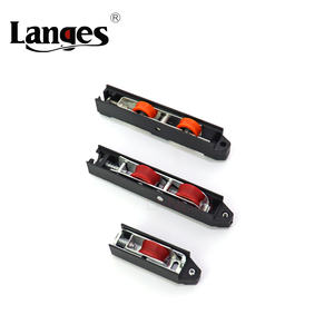 Roue de rouleau de poulie Double Nylon en acier inoxydable pour <span class=keywords><strong>porte</strong></span> en aluminium, robuste et lisse - Product Image 4