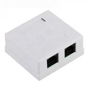 RJ45 Keystone 2 cổng UTP CAT5E/Cat6 bề mặt gắn kết Jack hộp