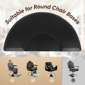 <span class=keywords><strong>Tapis</strong></span> de sol anti-fatigue en PVC et silicone noir personnalisables avec logo pour chaise de salon de coiffure et de beauté – Vente en gros à prix abordable - Product Image 5