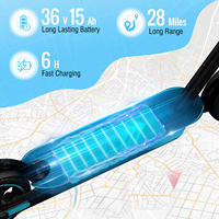 Scooter Eléctrico Plegable de Dos Ruedas con Motor sin Escobillas y Aplicación, Disponible en Almacenes de EE. UU./Reino Unido/UE