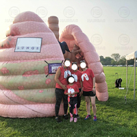 Modèle gonflable de torse humain d'exposition médicale interactive gonflable géante médicale de poumon d'Inflatables pour enseigner le corps humain