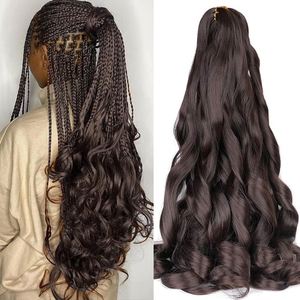 Cabello Sintético para Trenzas de 24 Pulgadas, Ondulado Suelto, Ondulado Corporal, Rizado Francés, Pre-estirado, 150g, Yaki Rizado, para Crochet, para Mujer - Product Image 1