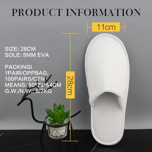 Chaussons jetables personnalisés à bout fermé en tissu éponge blanc pour hôtels, spas, mariages, hôpitaux, voyages, événements aériens - Product Image 4