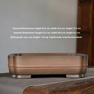 <span class=keywords><strong>Maceta</strong></span> Rectangular de Arcilla Morada Yixing, Estilo Clásico de Lujo, <span class=keywords><strong>para</strong></span> Bonsái de Pino o Ciprés, Hecha a Mano, <span class=keywords><strong>para</strong></span> Uso en Suelo, Imitación Japonesa con Drenaje - Product Image 5