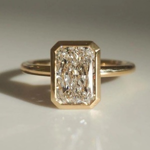 14k 18k oro massiccio Lab cresciuto diamante anello di fidanzamento per gli uomini delle donne Igi Gia certificata 2ct 3ct Vvs laboratorio gioielli con diamanti personalizzati - Product Image 1