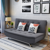 Sofá Cama con Estructura Metálica para Dormitorio, Sala de Estar, Muebles de Futón, Sofá Cama Reclinable con Estructura Metálica