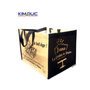 กระเป๋าช้อปปิ้งผ้านอนวูฟเวนแบบใช้ซ้ำได้ทำจากเวียดนามเป็นมิตรกับสิ่งแวดล้อมพร้อมซิปปิดดีไซน์แฟชั่นกระเป๋าผ้าไหมพิมพ์ลายสกรีน - Product Image 6