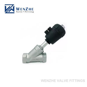 Внутренний проволочный угловой седельный клапан 304 нержавеющей стали пневматический паровой клапан типа Y высокотемпературная Резьбовая пряжка - Product Image 2