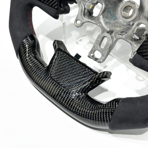 Volant de course en cuir véritable et fibre de carbone, design personnalisé de haute qualité pour Renault CLIO4 <span class=keywords><strong>RS</strong></span>, en stock, livraison rapide - Product Image 4