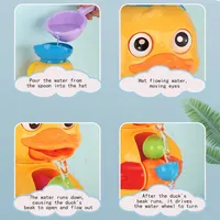 ITTL-baño de animales para niños, juguete de ducha de pato pequeño, juguete de plástico de seguridad para el agua