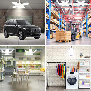 Lampe Led de <span class=keywords><strong>Garage</strong></span> déformable, 28W, 4 panneaux réglables, 6000K, éclairage de <span class=keywords><strong>Garage</strong></span> attique, fond, E26 E27 - Product Image 6