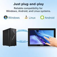 Nouvel écran tactile industriel noir de 17 pouces, écran LCD étanche IP65 |   Support VESA tactile capacitif à 10 points