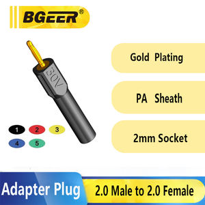 2 מ "מ בננה תקע זכר למתאם נקבה-מחבר פנס לבן מצופה הזרקת זהב - Product Image 3